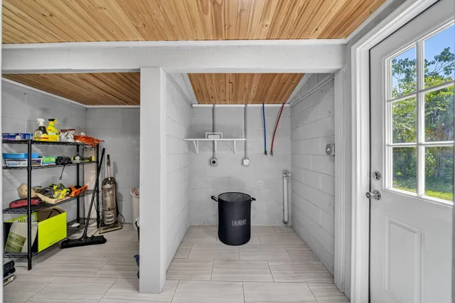 a view of storage and utility room