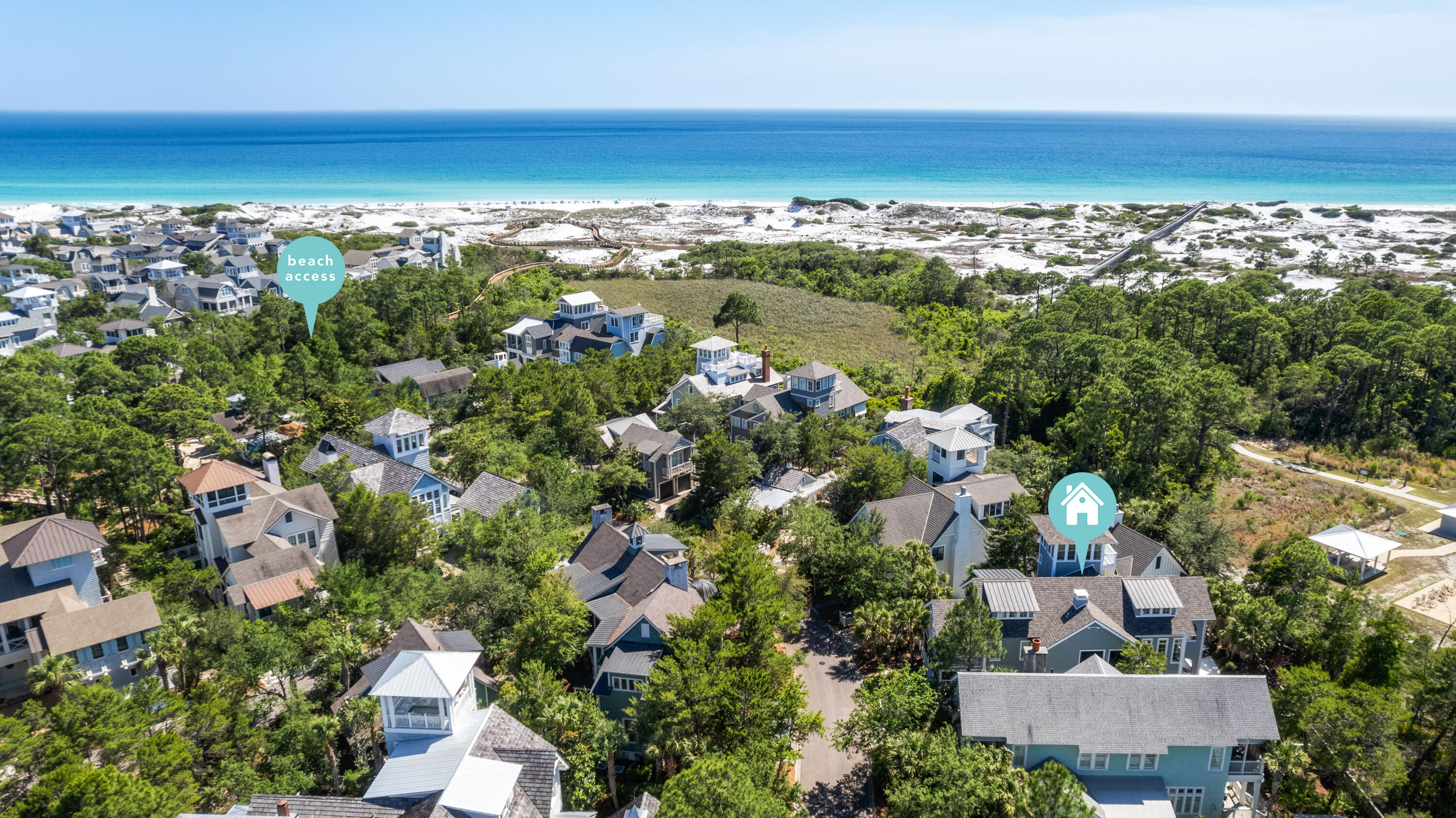 148 Coopersmith Lane Inlet Beach, FL 32461 - Photo 68 of 82 Aerial to Beach Access
