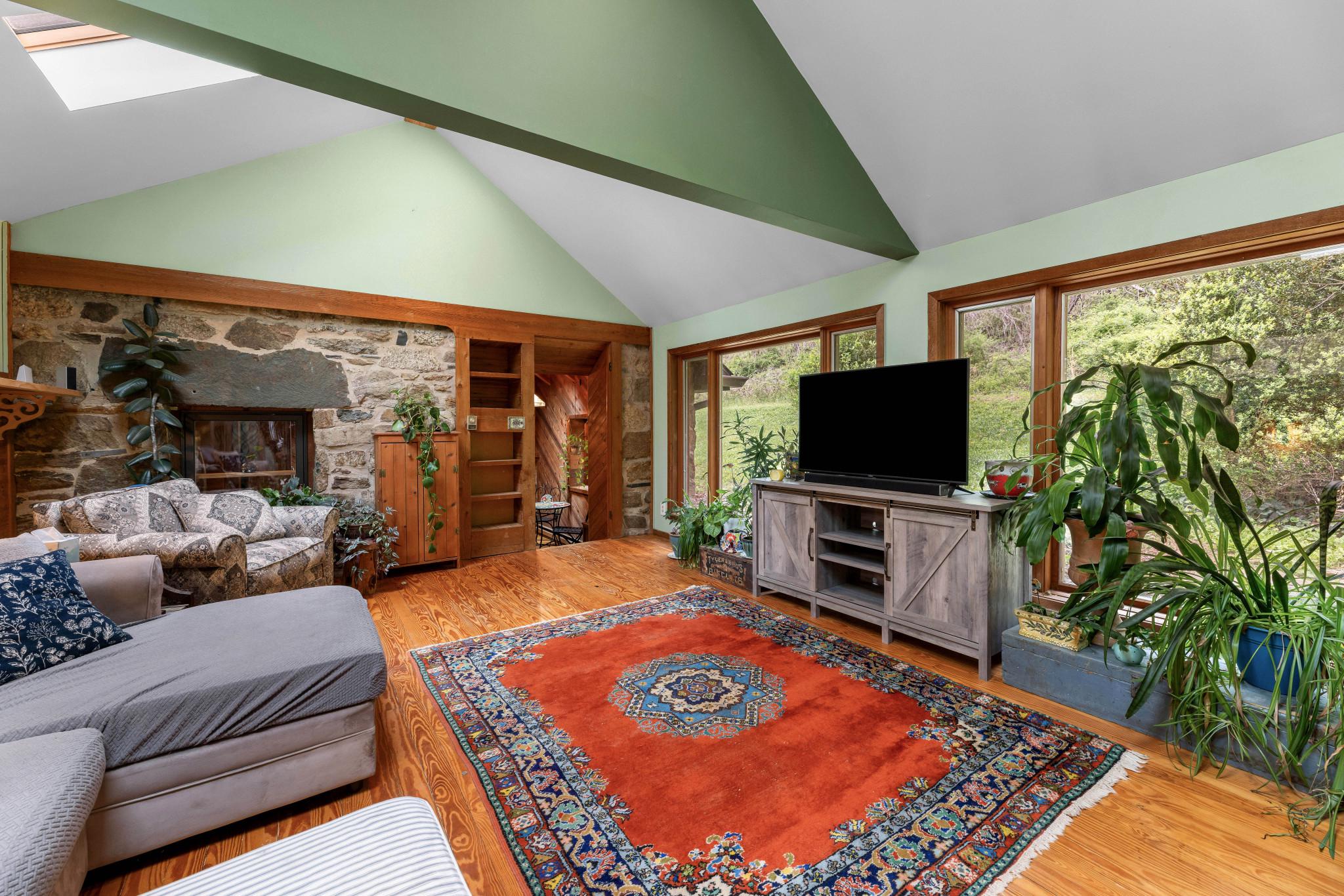 902 Harris Hollow Road Washington, VA 22747 - Photo 6 of 54 a living room with furniture and a flat screen tv