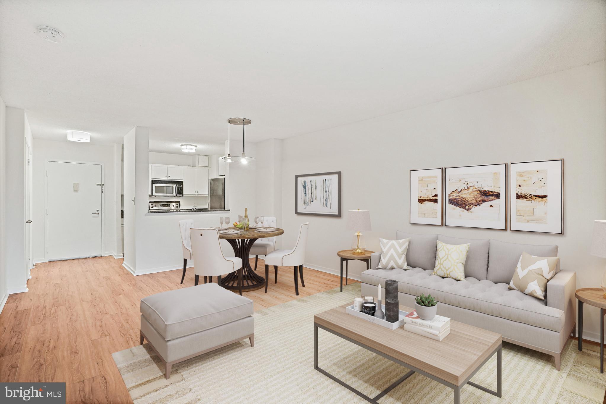 2320 Wisconsin Avenue Northwest, Unit 309 Washington, DC 20007 - Photo 3 of 19 Dining/Living Room (Virtually Staged)