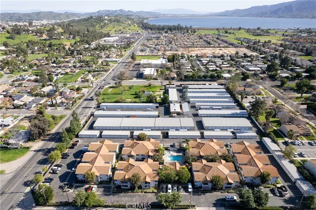 an aerial view of multiple house