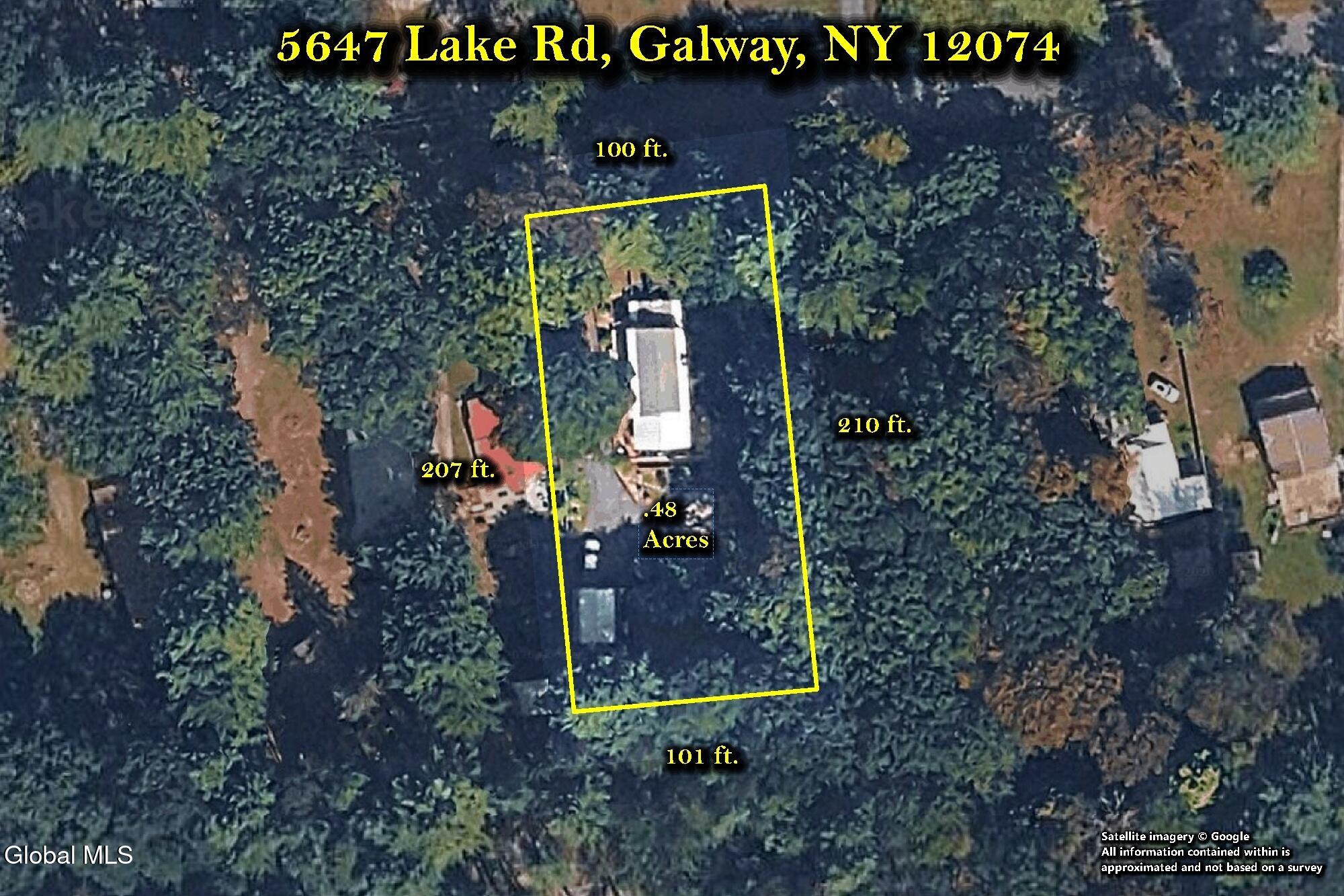 5647 Lake Road Galway, NY 12074 - Photo 59 of 71 Property Line Overlay - Satellite