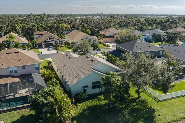 an aerial view of multiple house