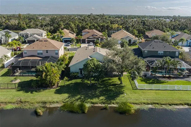 an aerial view of multiple house