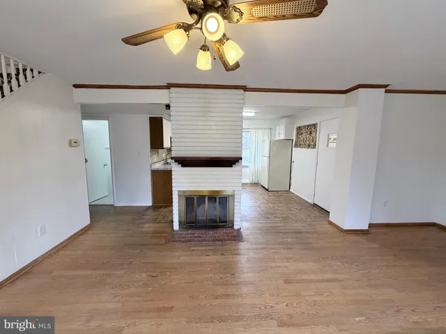 a view of a livingroom with a fireplace