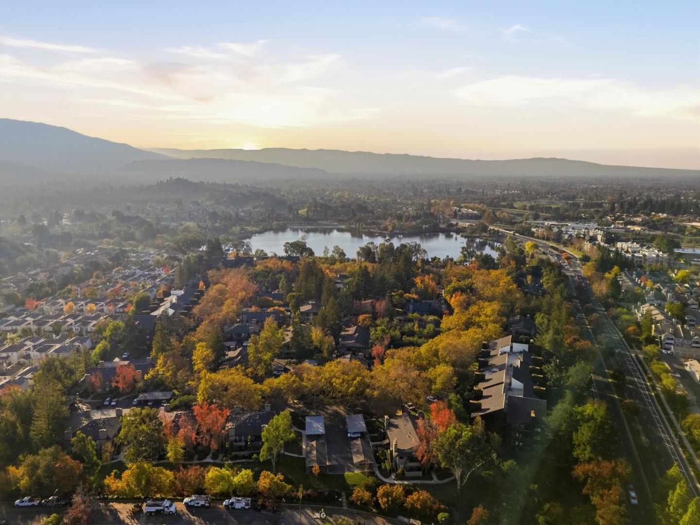 2106 La Terrace Circle San Jose, CA 95123 - Photo 27 of 31 an aerial view of house with yard and mountain view in back