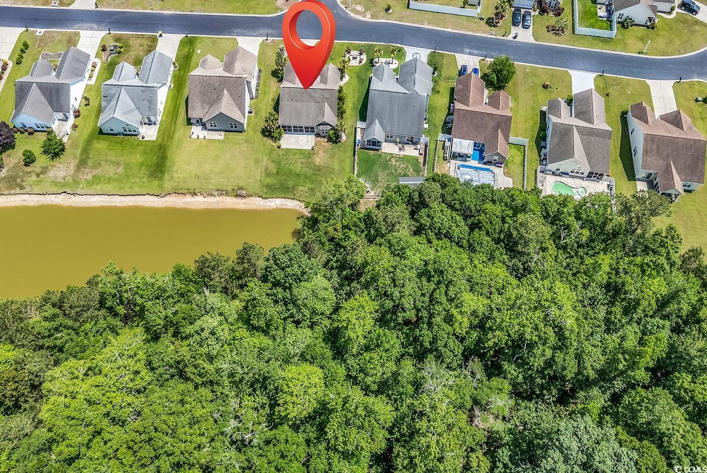 389 Barton Loop Myrtle Beach, SC 29579 - Photo 34 of 40 Birds eye view of property featuring a water view
