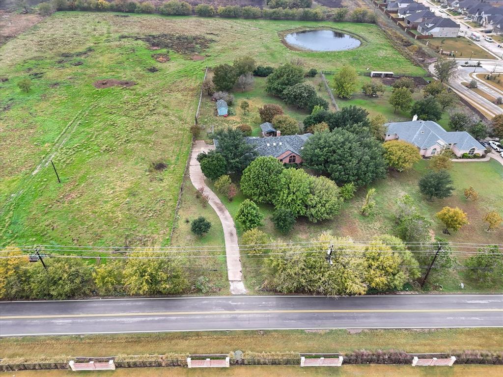 a view of a garden with a pathway