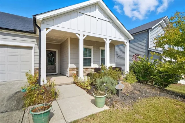 a view of a house with patio