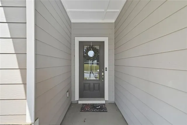 a view of an entrance of house
