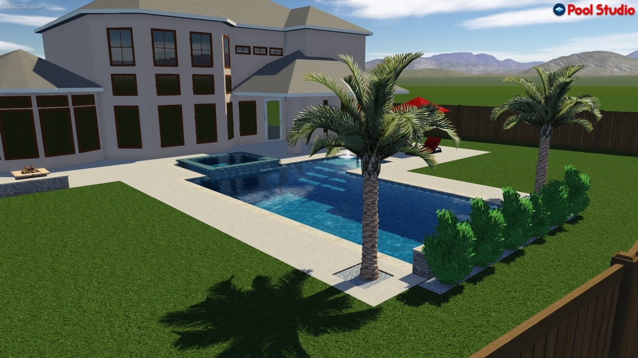 4307 Crossvale Ridge Lane Katy, TX 77494 - Photo 47 of 47 POOL RENDERING. YOU COULD BUILD YOUR OWN PARADISE.