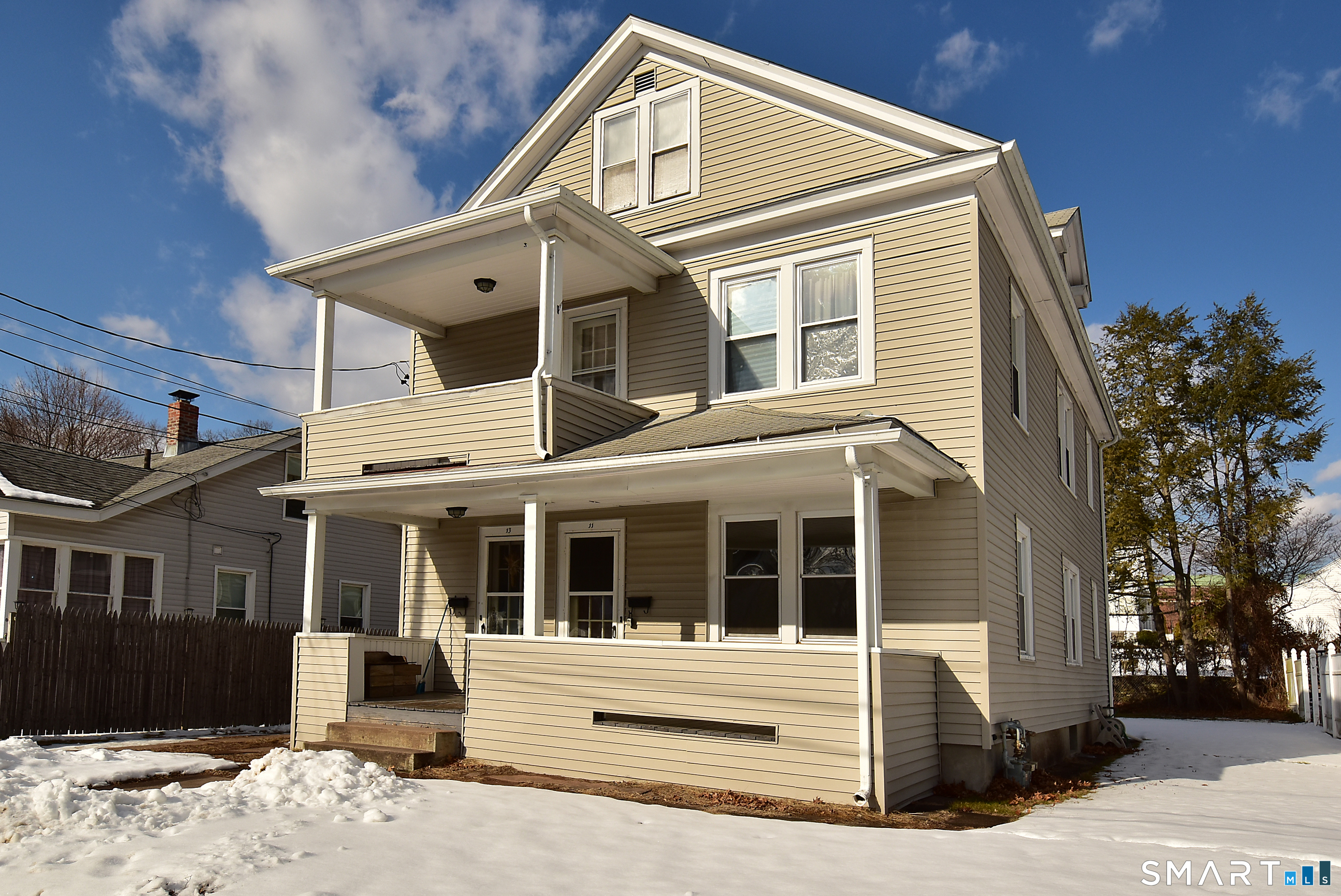 a front view of a house