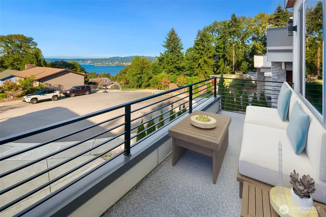 a view of a bench in the roof