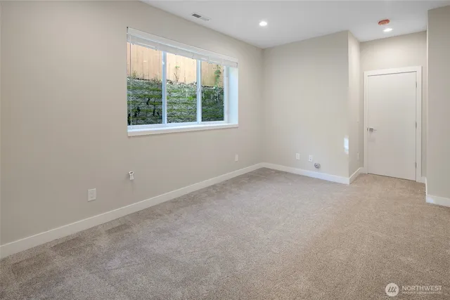 an empty room with a window