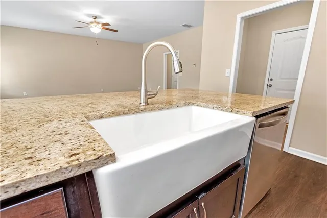 a close view of sink and tap