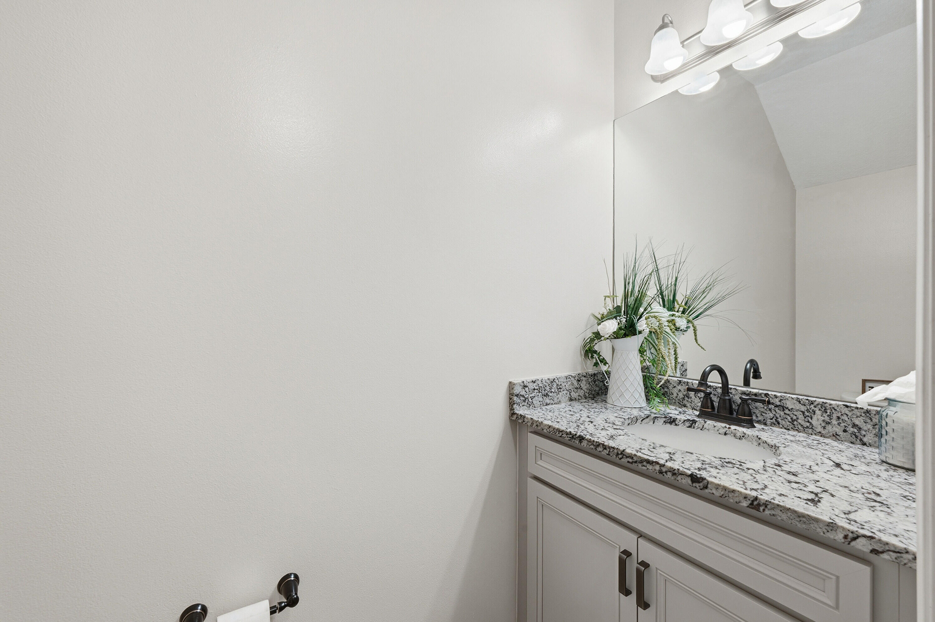 340 Northwest 33rd Lane Pompano Beach, FL 33069 - Photo 15 of 47 a bathroom with a granite countertop sink and a mirror