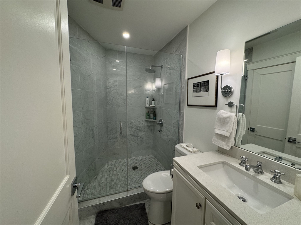 32 Atherton Road, Unit 2 Brookline, MA 02446 - Photo 18 of 42 a bathroom with a sink toilet and shower