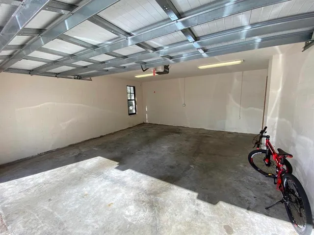 a view of a garage