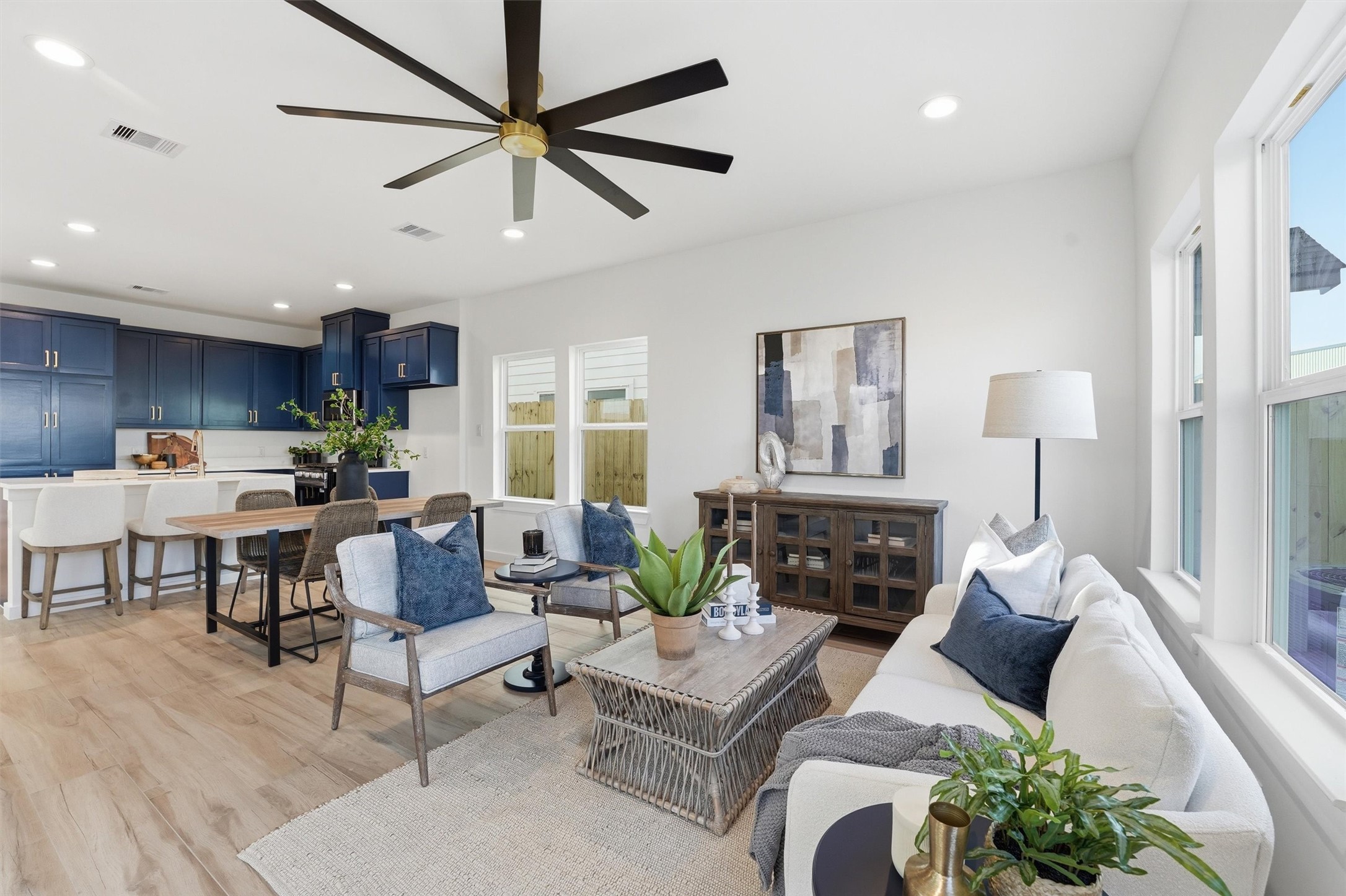 528 North 4th Street La Porte, TX 77571 - Photo 12 of 27 a living room with furniture and a wooden floor