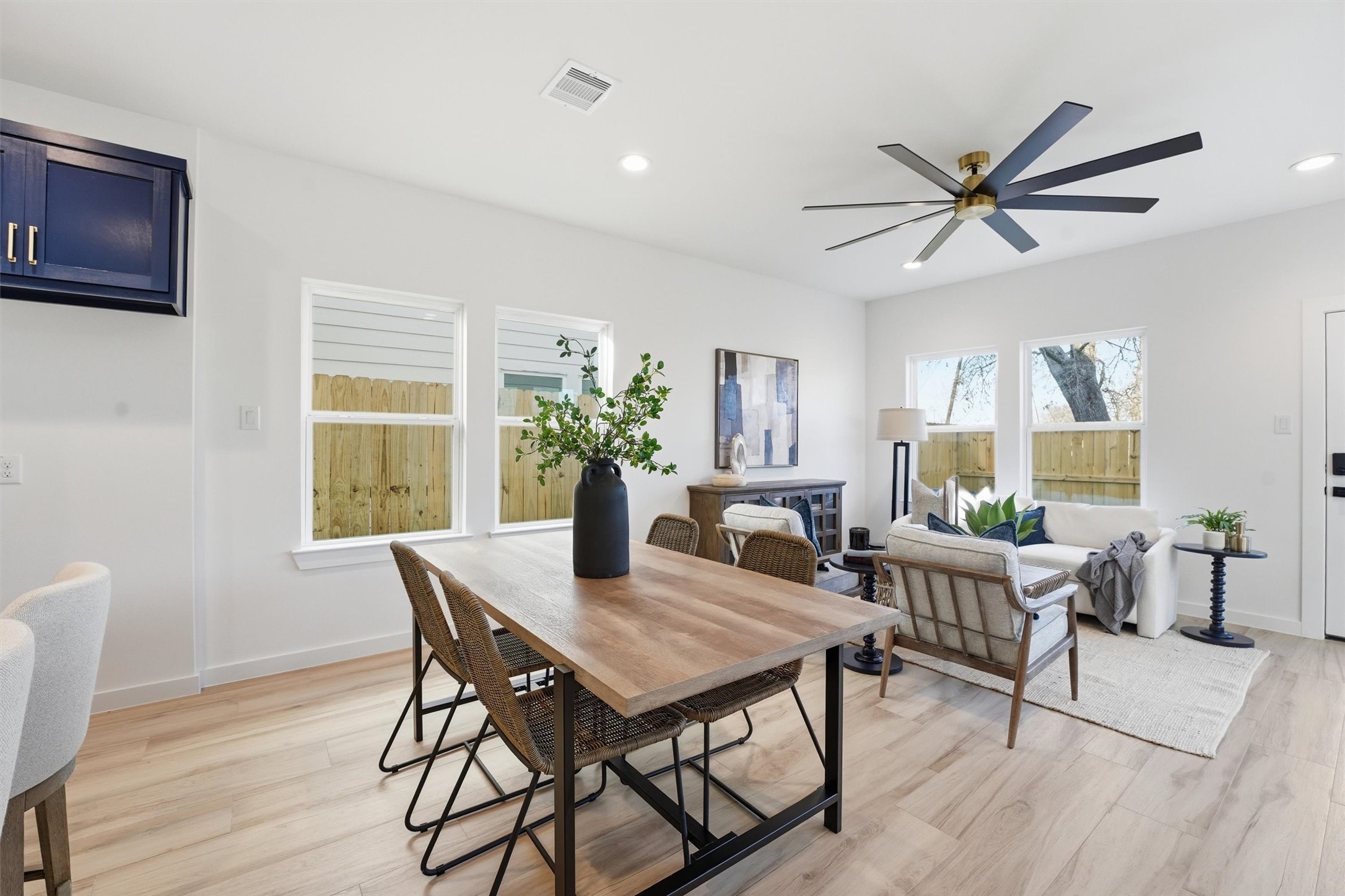 528 North 4th Street La Porte, TX 77571 - Photo 13 of 27 a view of a dining room with furniture window and wooden floor