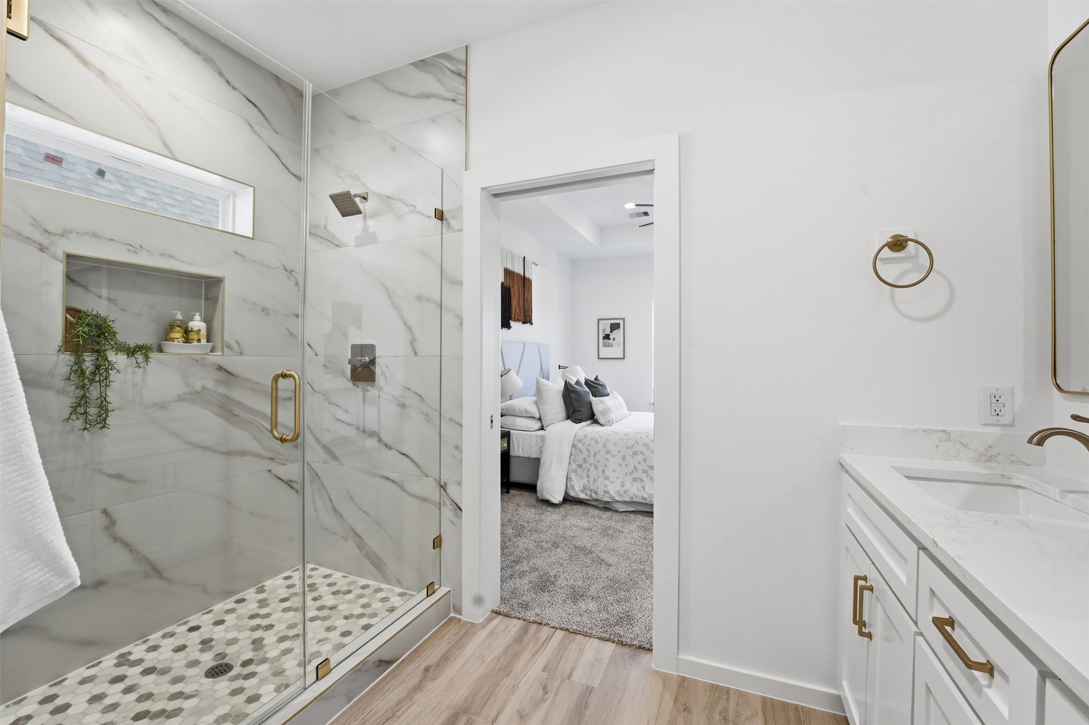 528 North 4th Street La Porte, TX 77571 - Photo 17 of 27 a bathroom with a sink and shower