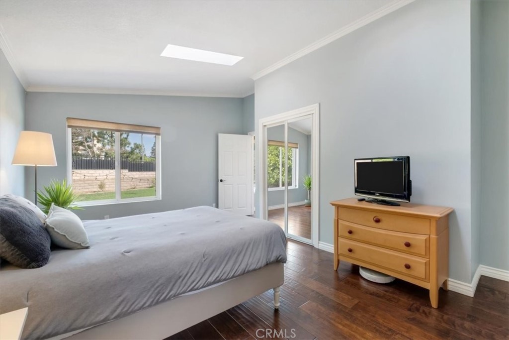 2232 Montague Circle Placentia, CA 92870 - Photo 17 of 36 a bedroom with a bed and a flat tv screen on the dresser