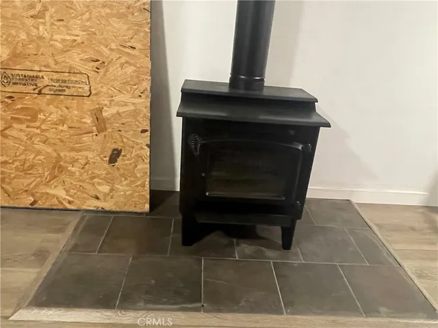 a living room with a fireplace