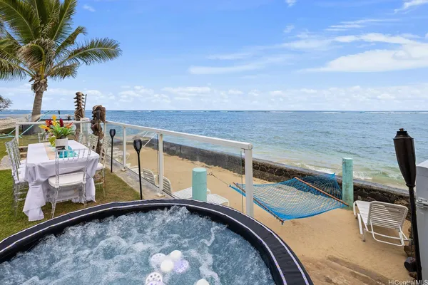 a view of a ocean from a balcony