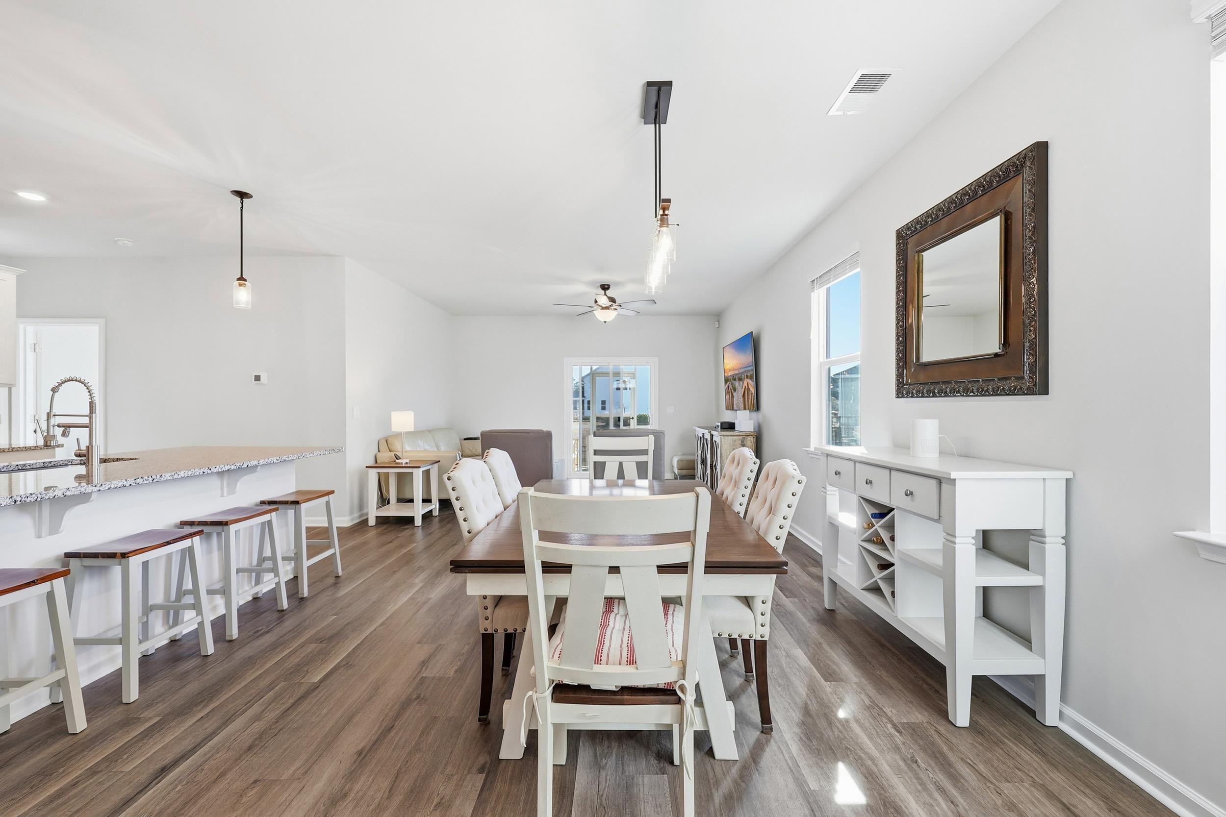 308 Picnic Basket Place Longs, SC 29568 - Photo 8 of 40 Dining room with dark wood-type flooring and a ceiling fan
