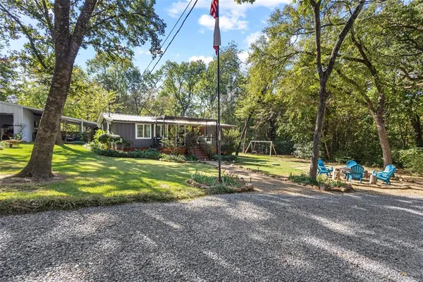 a view of a house with swimming pool and yard