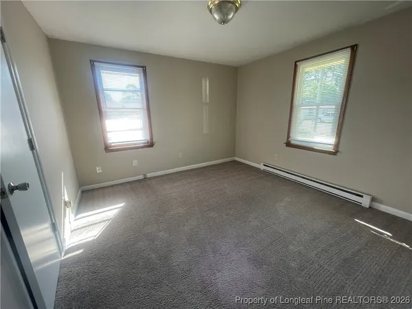 an empty room with a window