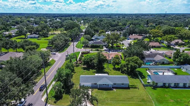 an aerial view of multiple house