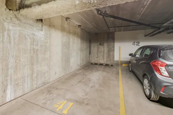 a view of a car garage
