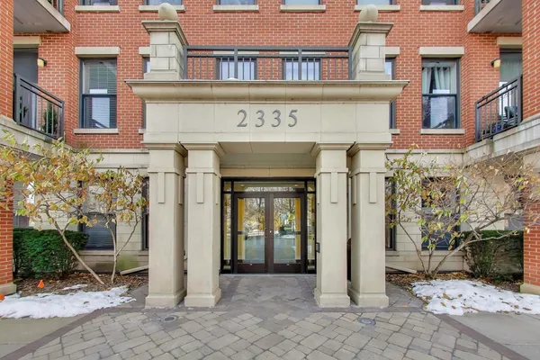 a front view of a building with entryway