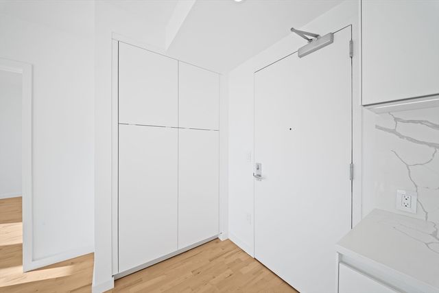 a view of small space with empty racks