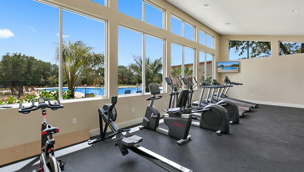 4317 Buffalo Ford Road Georgetown, TX 78628 - Photo 29 of 37 Fitness Center Overlooking the Pool