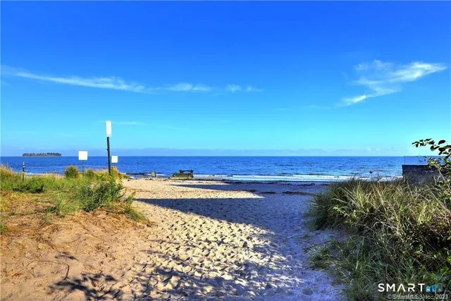 a view of a building with a street