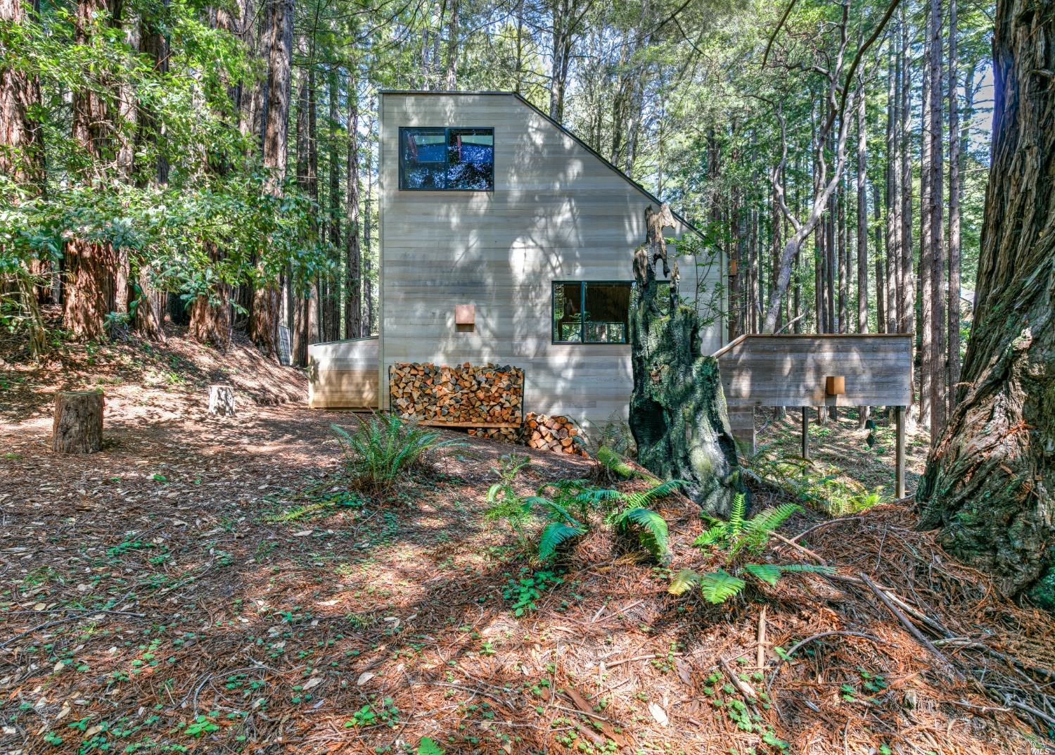 272 Redwood Rise The Sea Ranch, CA 95497 - Photo 1 of 1 Welcome home to 272 Redwood Rise. On your walk home you are in the most scenic surroundings. Approaching the cabin, a foot path leads you under a stunning redwood fairy ring growing from the moss-covered remains of a previous generation of old-growth trees. The cabin itself is located in a redwood dell overlooking the ocean in the distance.