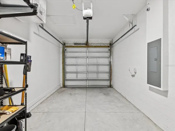 a view of a garage