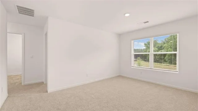 an empty room with a window