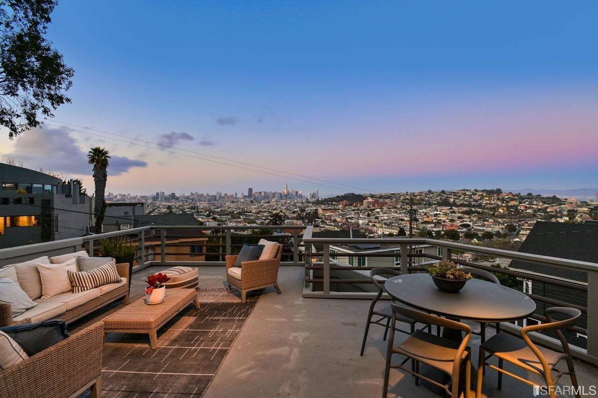 1502 Shotwell Street San Francisco, CA 94110 - Photo 45 of 61 a terrace with outdoor seating and city view