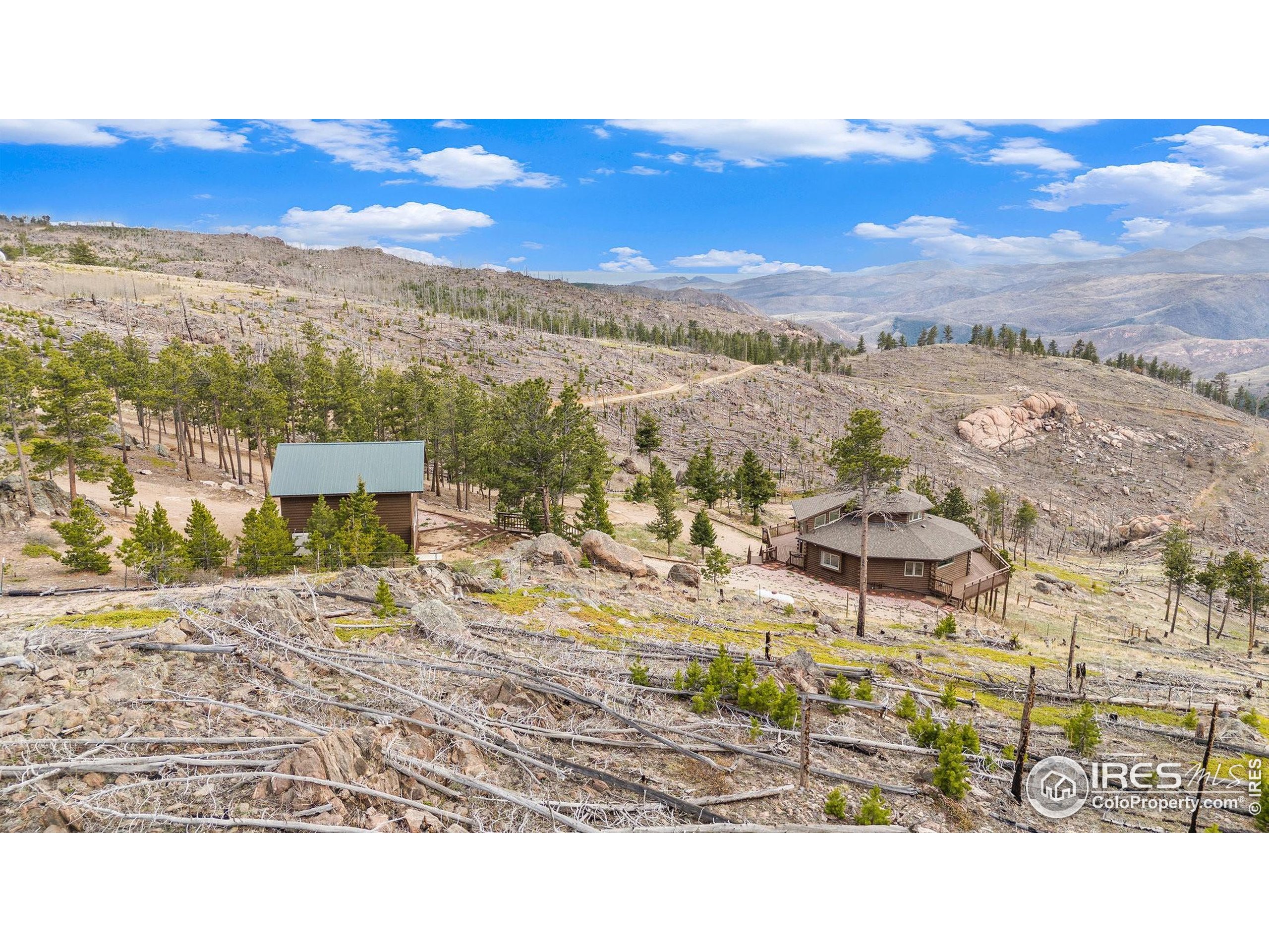 552 Blue Grouse Lane Bellvue, CO 80512 - Photo 37 of 39 a view of a city with mountains in the background