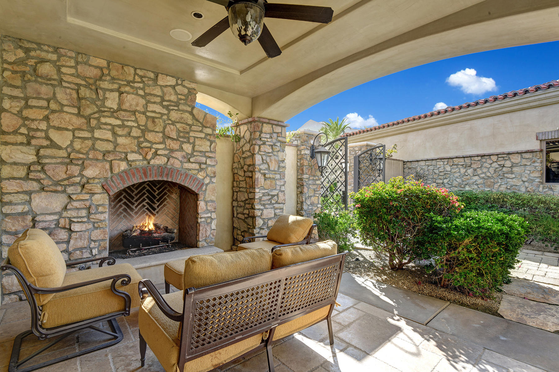 2 Mirada Circle Rancho Mirage, CA 92270 - Photo 22 of 34 CASITA COURTYARD WITH FIREPLACE MLS