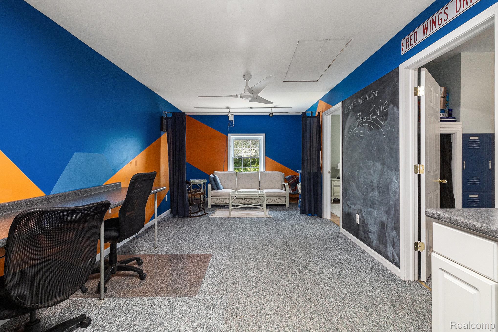 5083 Curtis Road Attica, MI 48412 - Photo 20 of 44 Office space with light colored carpet and a ceiling fan