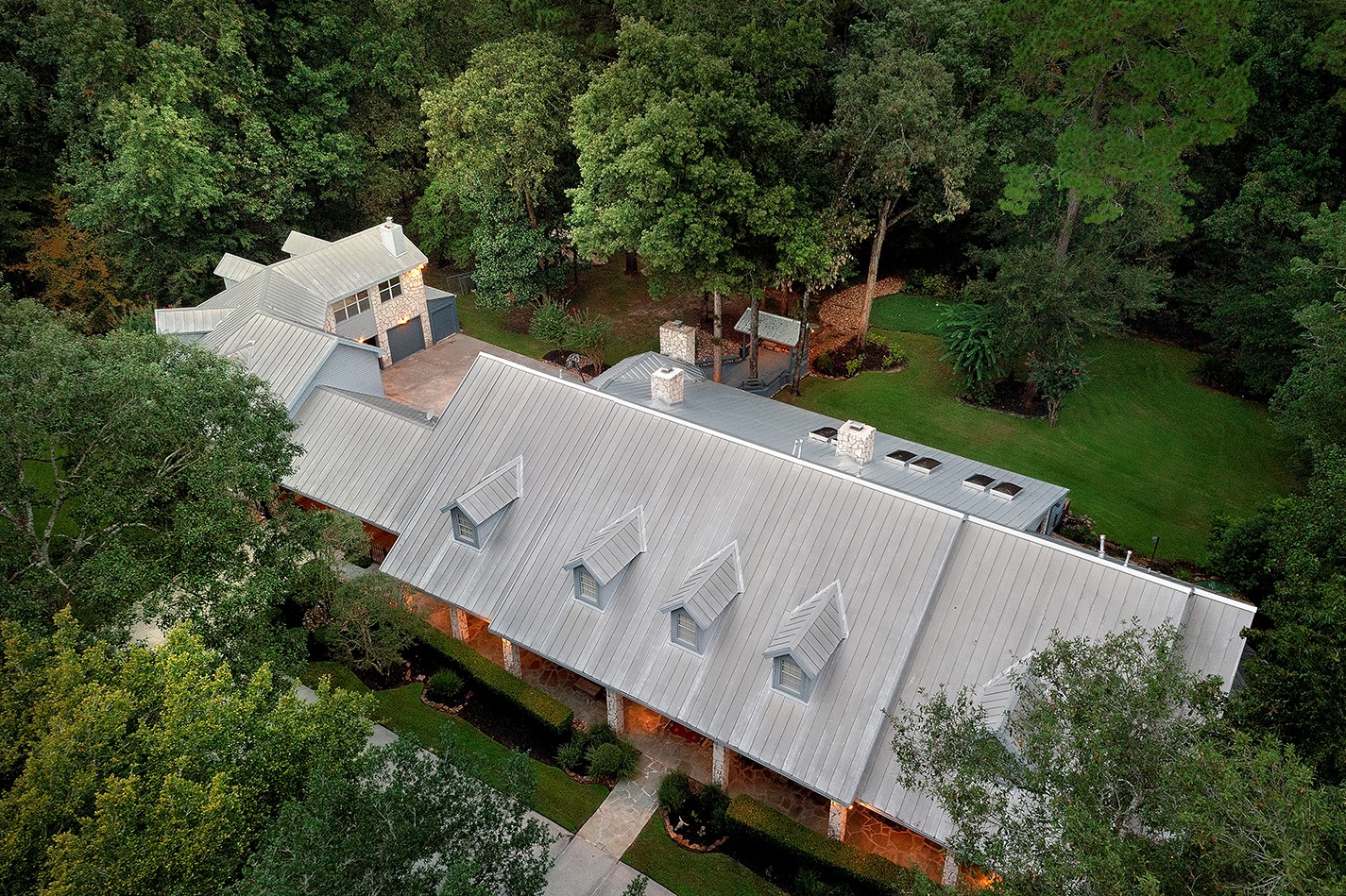 26442 McDonald Road Spring, TX 77380 - Photo 5 of 43 an aerial view of a house with a yard and outdoor seating