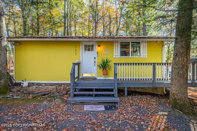 a view of house with a yard