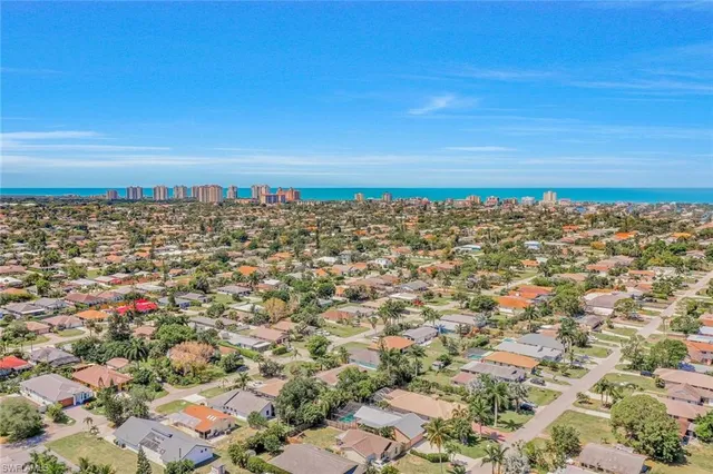 an aerial view of multiple house