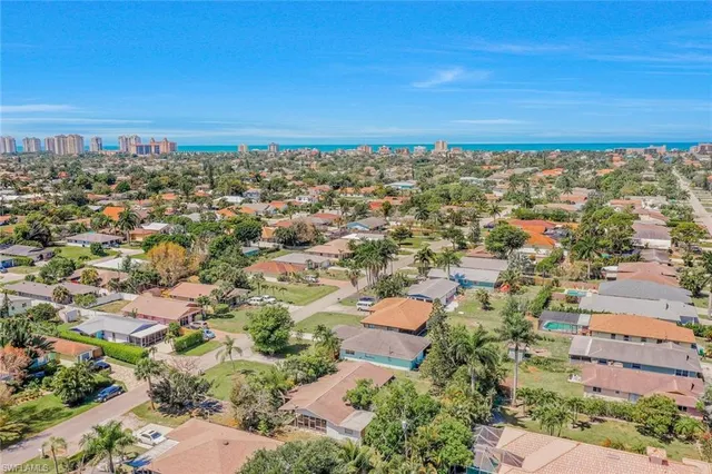 an aerial view of multiple house