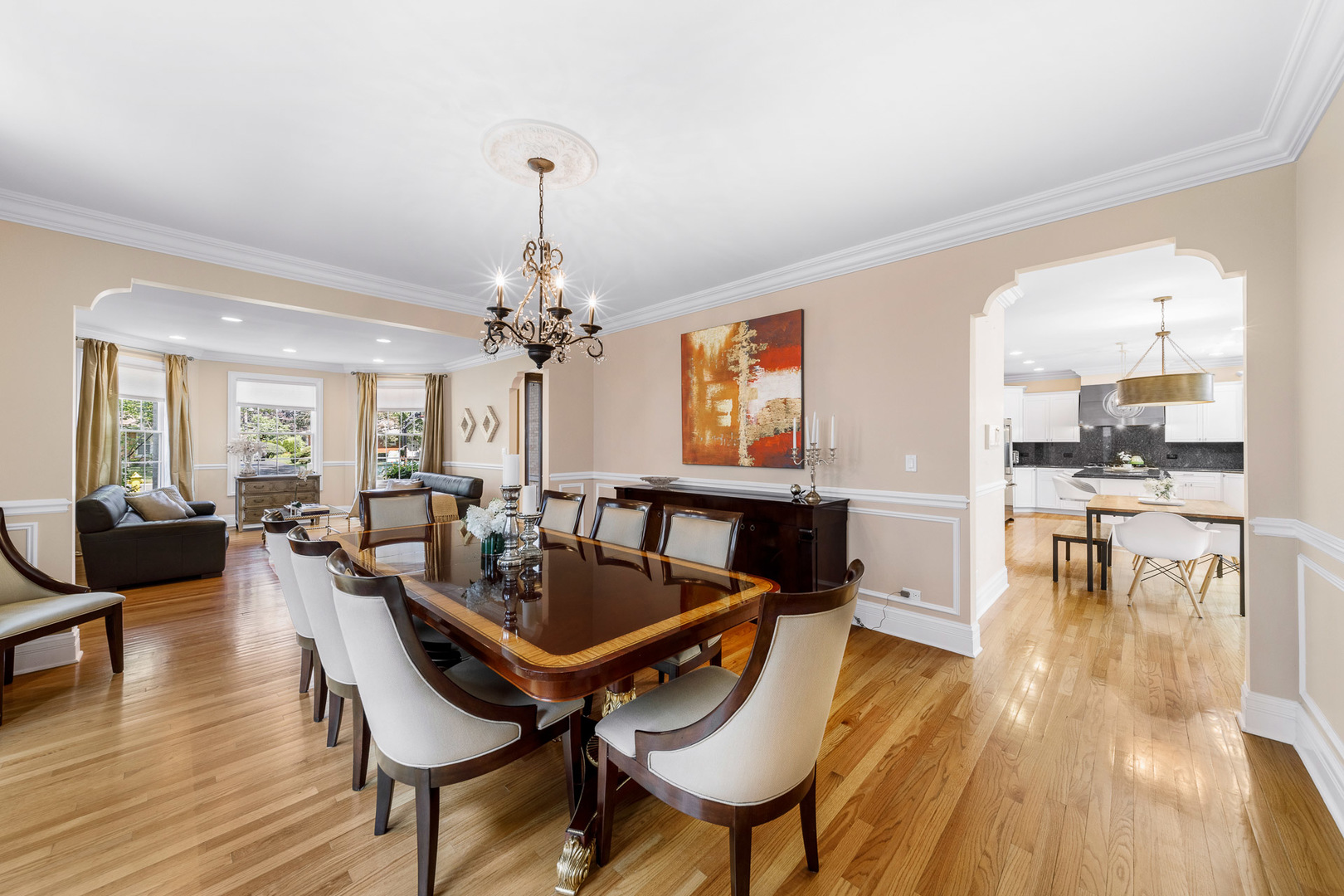 2235 Covert Road Glenview, IL 60025 - Photo 8 of 35 a view of a dining room with furniture and wooden floor