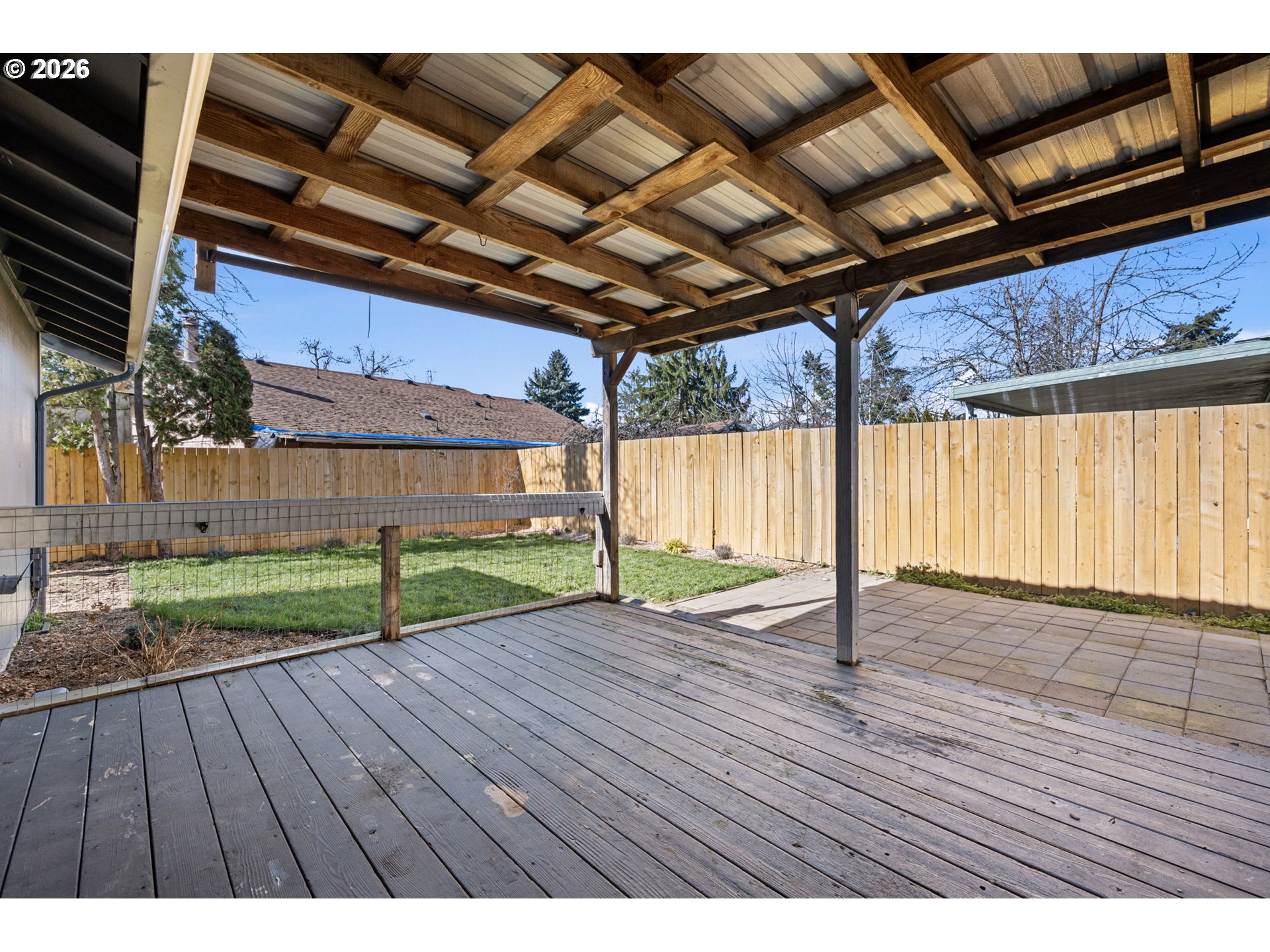 422 South 49th Place Springfield, OR 97478 - Photo 24 of 32 a view of backyard with wooden fence